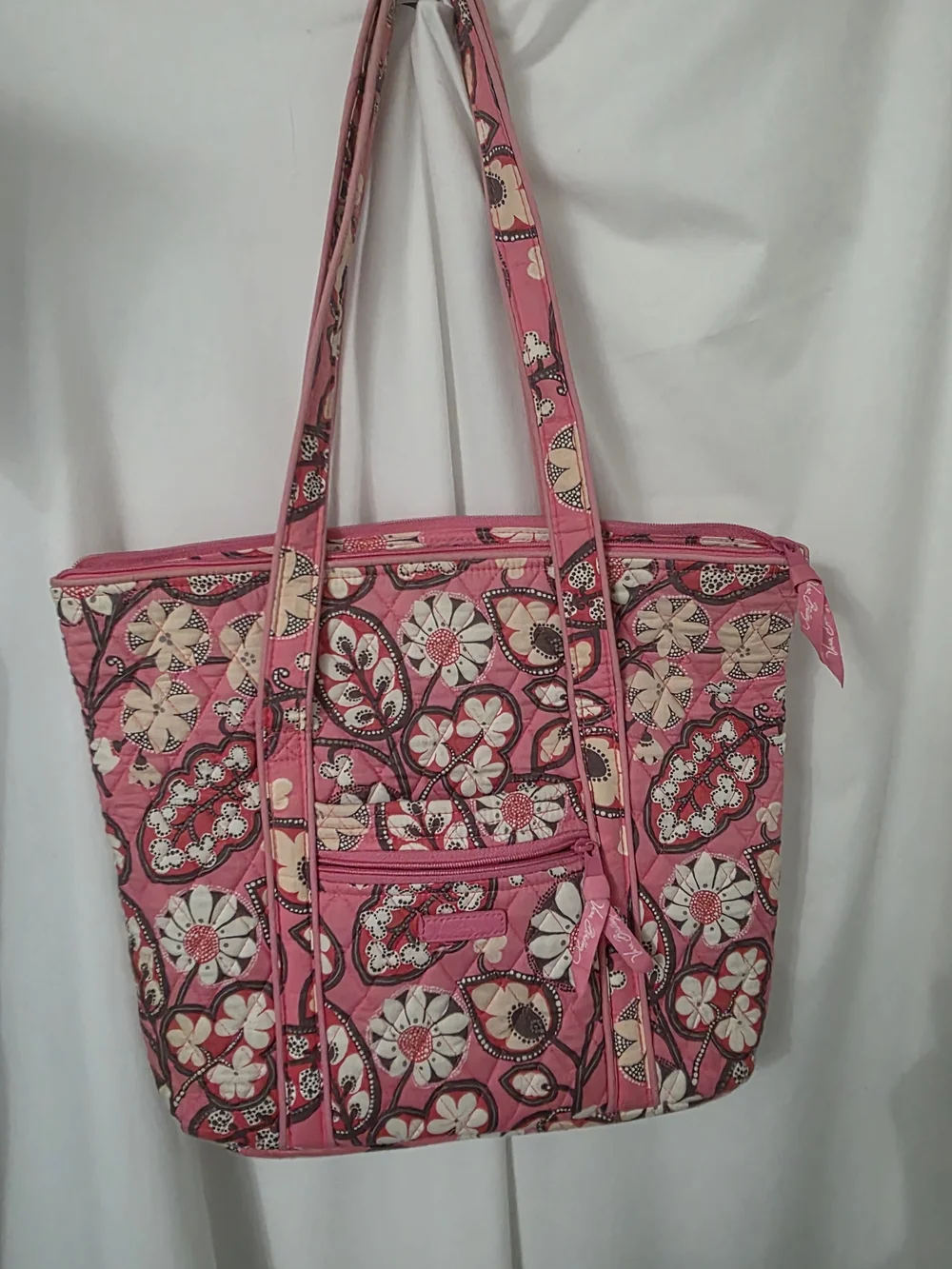 Vera Bradley Pink Floral Quilted Tote